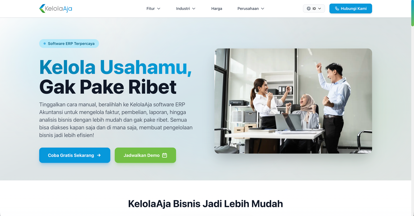 Corporate Landing Page (Kelola Aja)